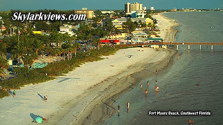 aerial beach view