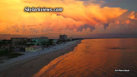 red coloured clouds at sunset