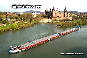 freight ship, Main river, castle