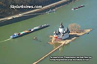 Fortress at island in the Rhine river